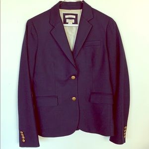 Classic Navy JCrew Blazer with Gold Buttons Size 2